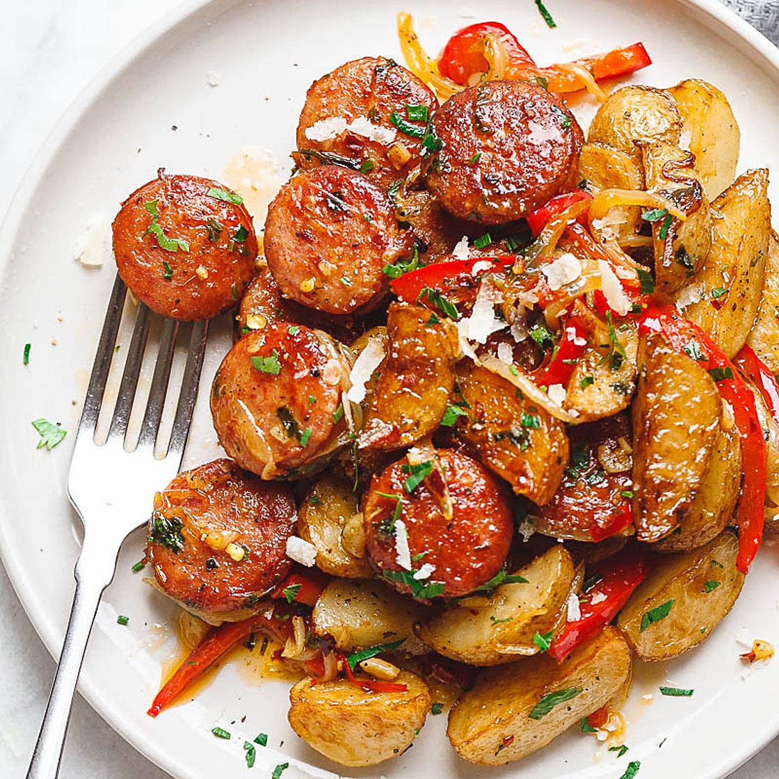 Smoked Sausage and Potato Skillet (20-Minute )