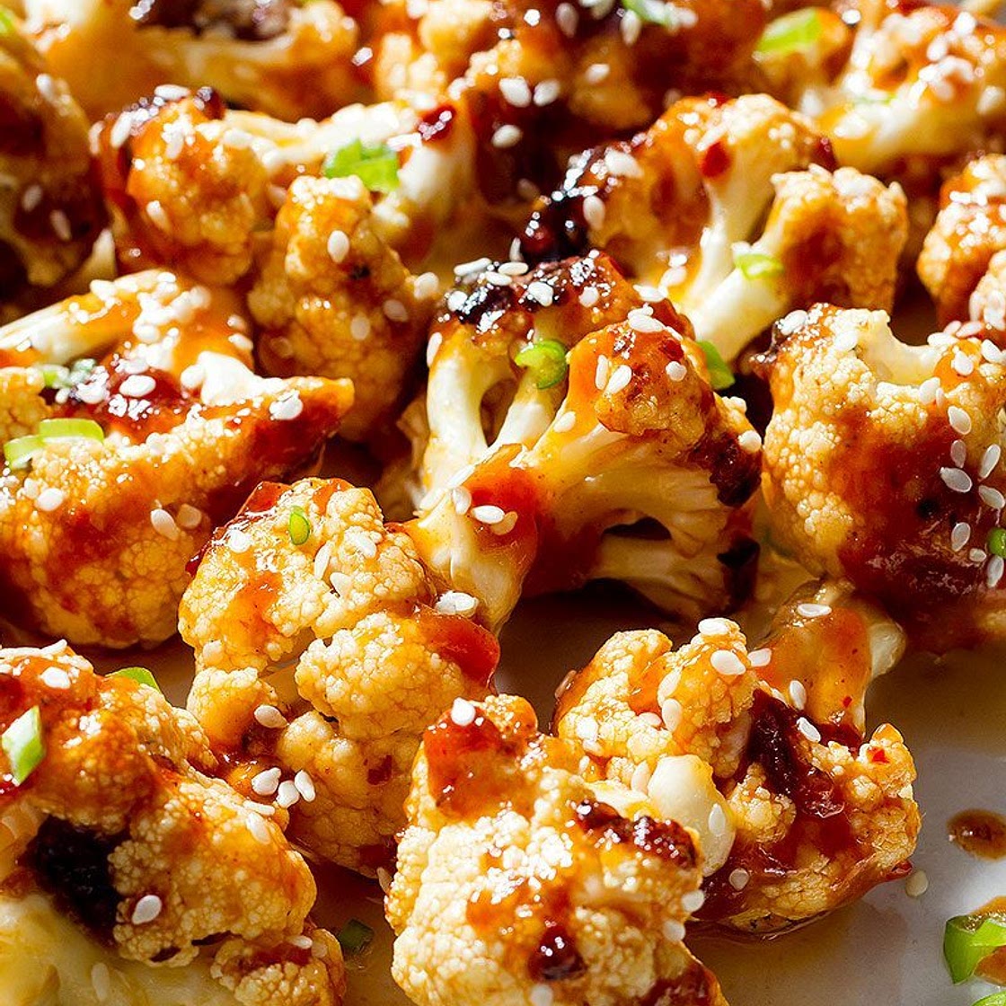 Grilled General Tso’s Cauliflower Kabobs