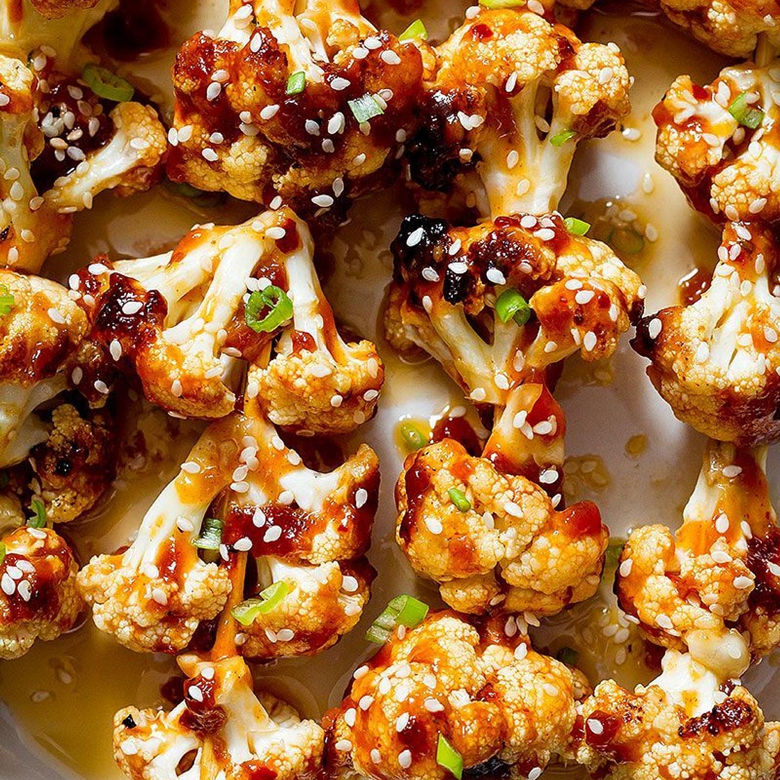 Grilled General Tso’s Cauliflower Kabobs