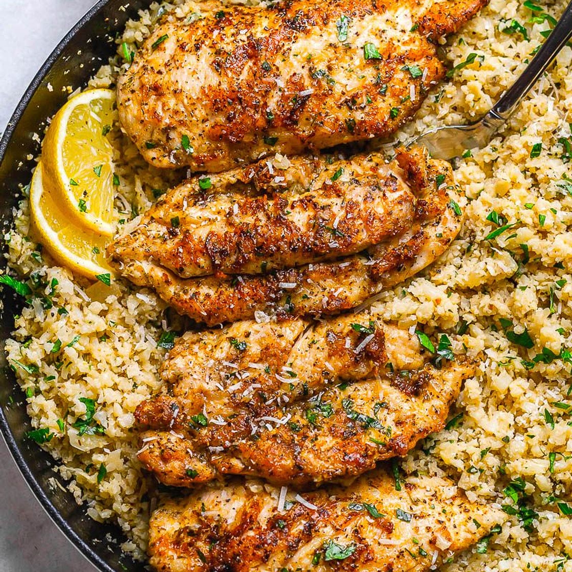 Garlic Butter Chicken with Cauliflower Rice