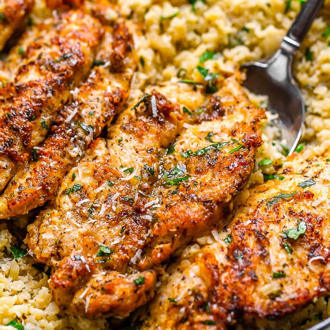 Garlic Butter Chicken with Cauliflower Rice