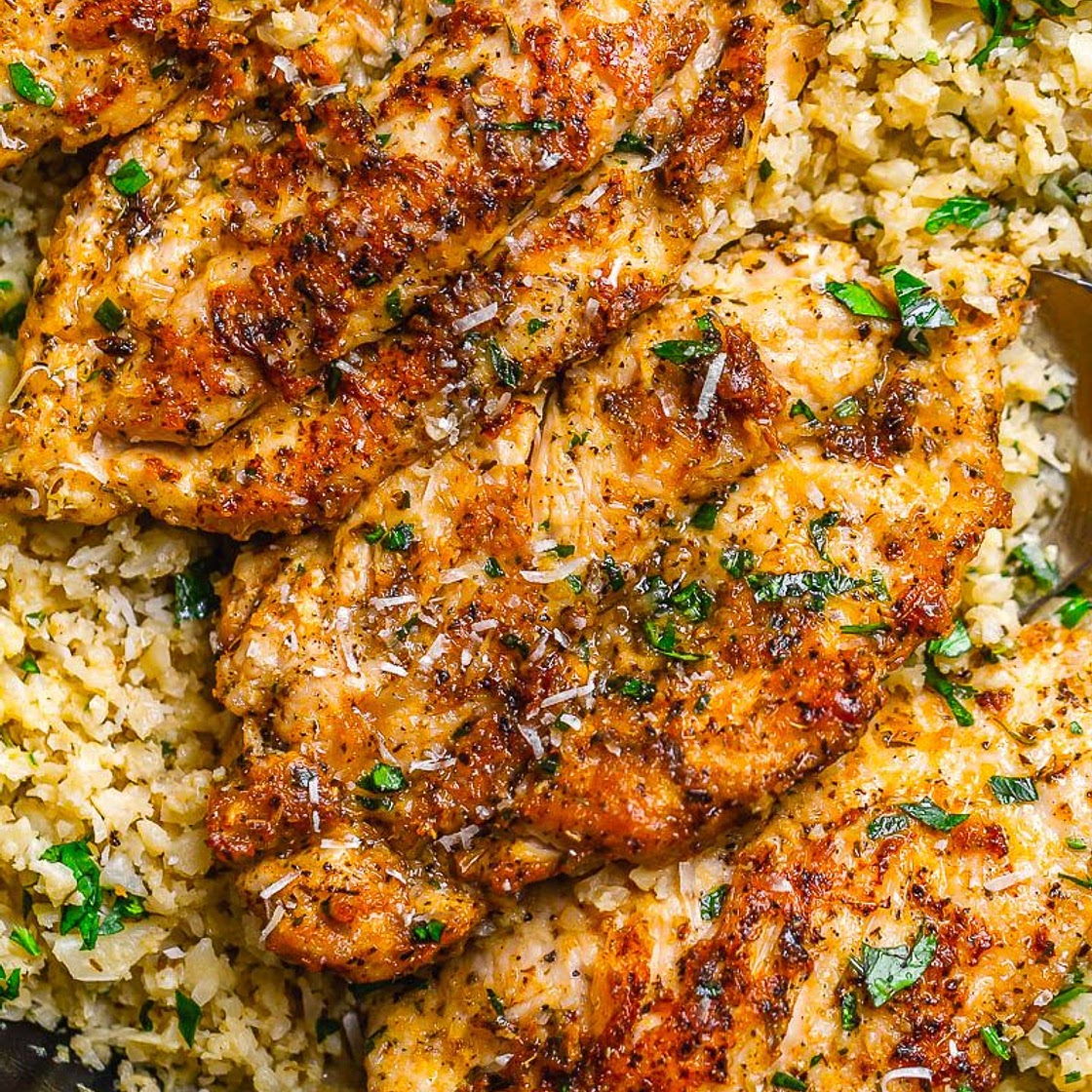 Garlic Butter Chicken with Cauliflower Rice