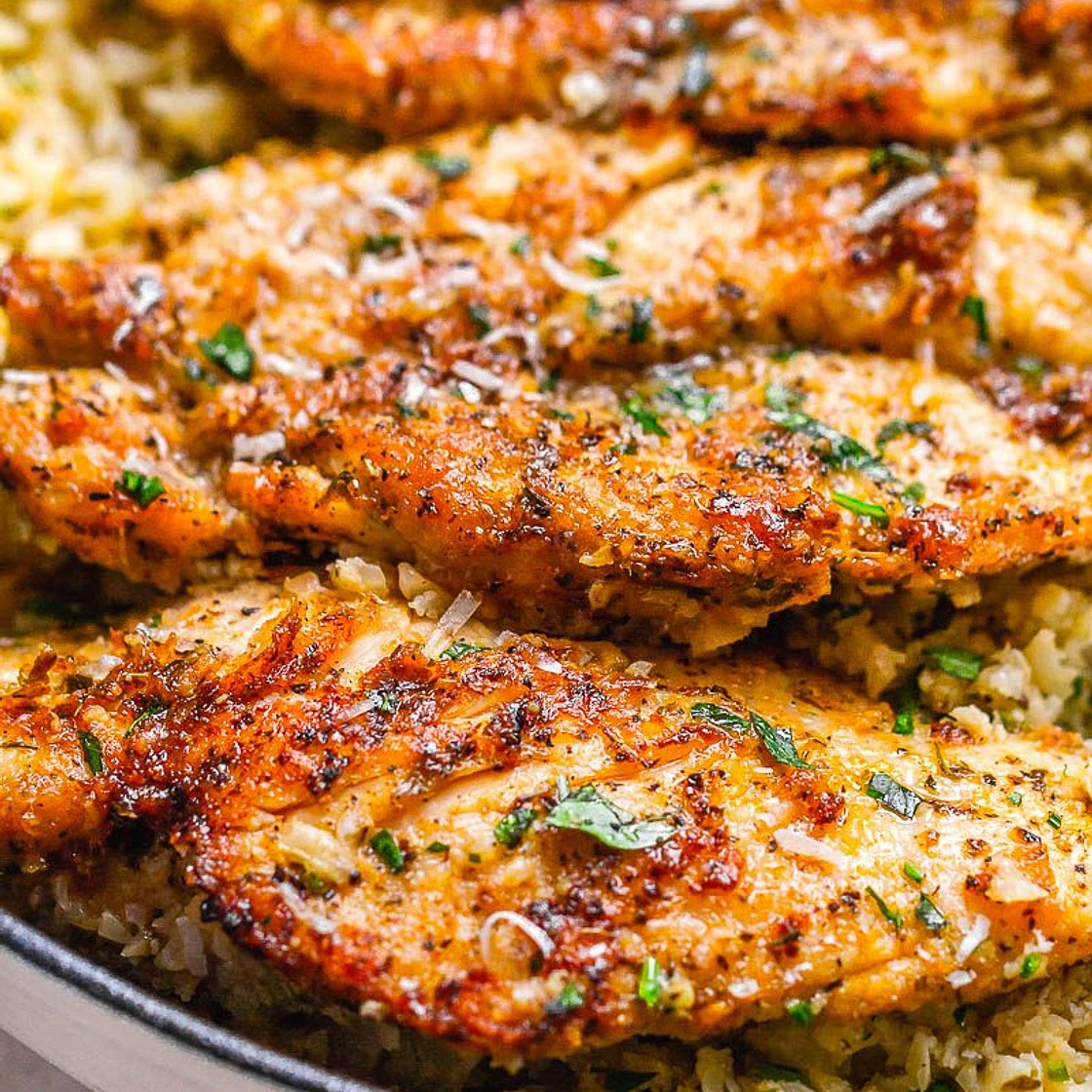 Garlic Butter Chicken with Cauliflower Rice