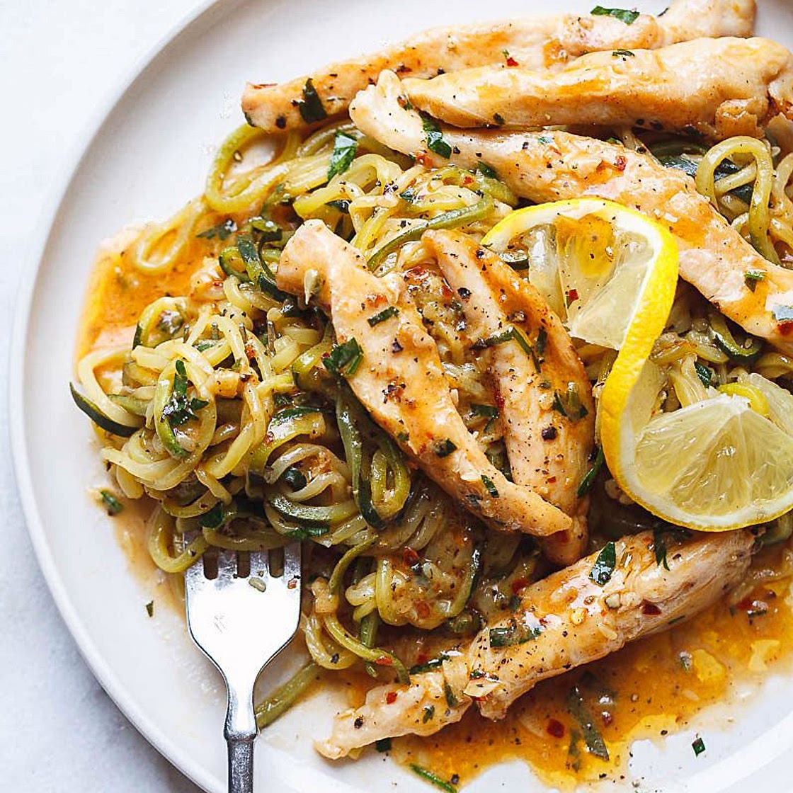 Cowboy Butter Chicken with Zucchini Noodles (15-Minute)