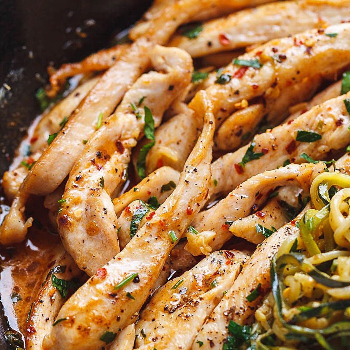 Cowboy Butter Chicken with Zucchini Noodles (15-Minute)