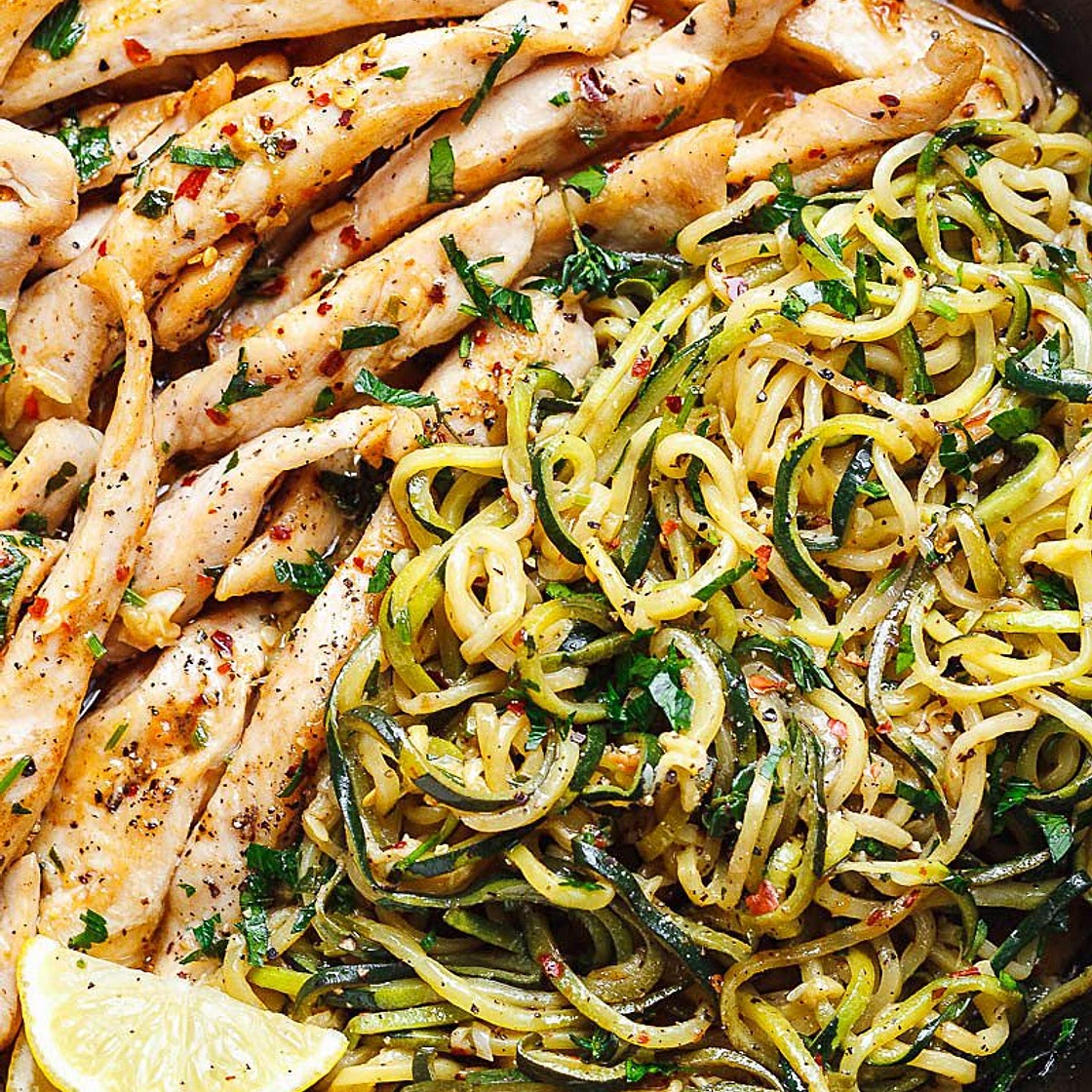 Cowboy Butter Chicken with Zucchini Noodles (15-Minute)