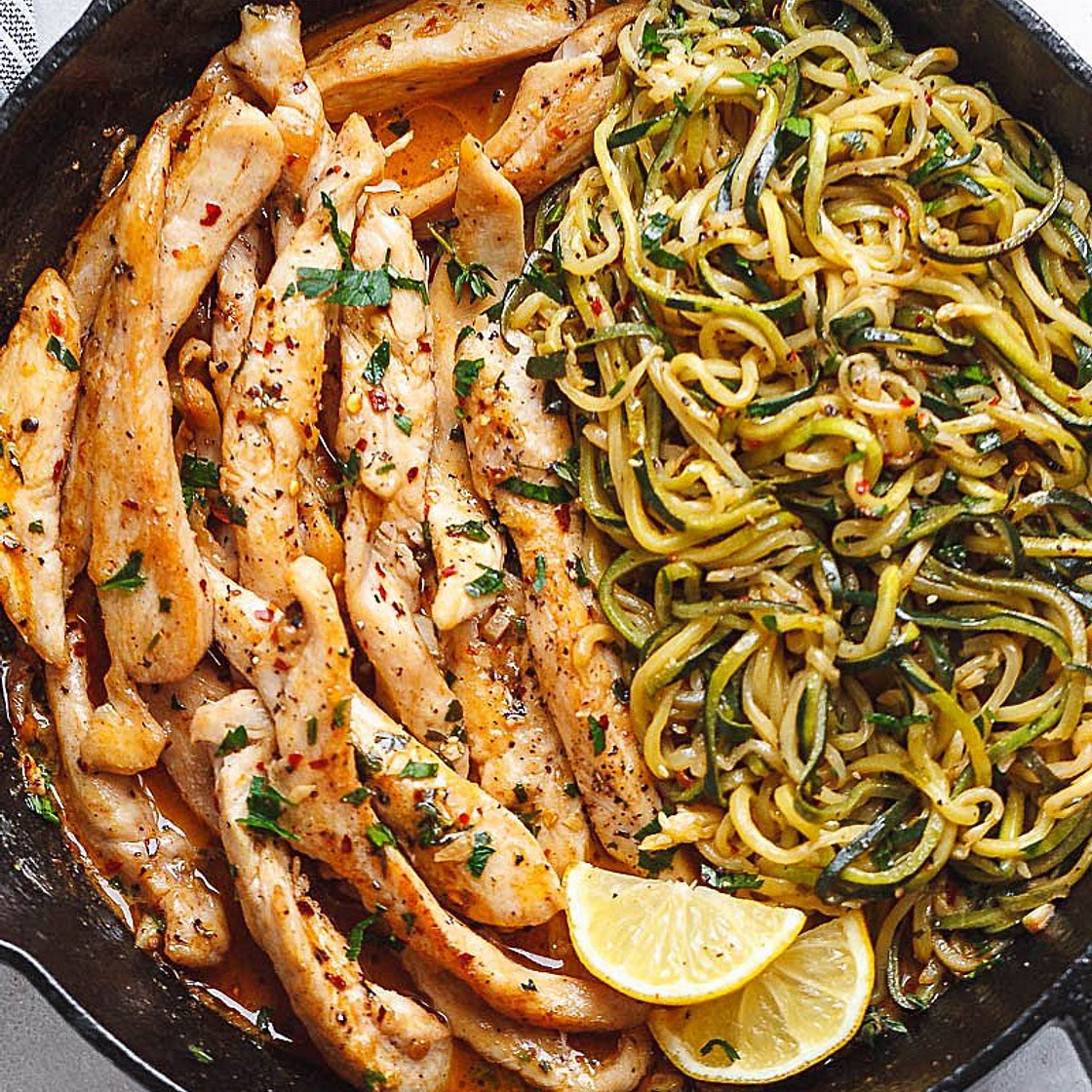 Cowboy Butter Chicken with Zucchini Noodles (15-Minute)