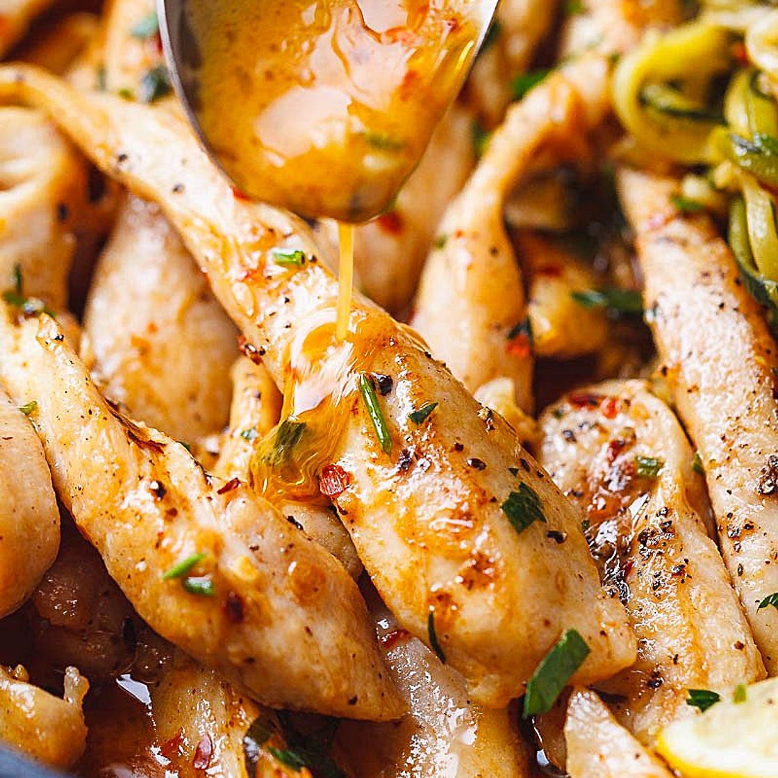 Cowboy Butter Chicken with Zucchini Noodles (15-Minute)