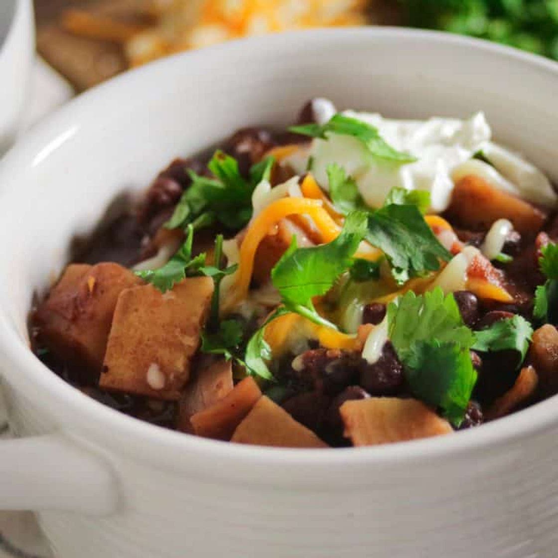 Vegetarian Black Bean and Sweet Potato Chili