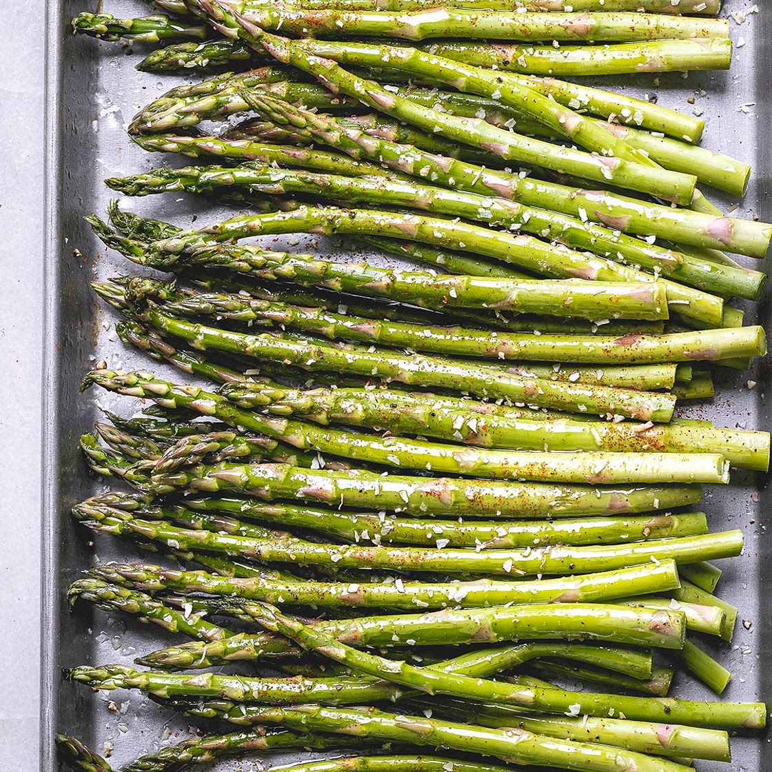Oven-Roasted Asparagus with Garlic Parmesan