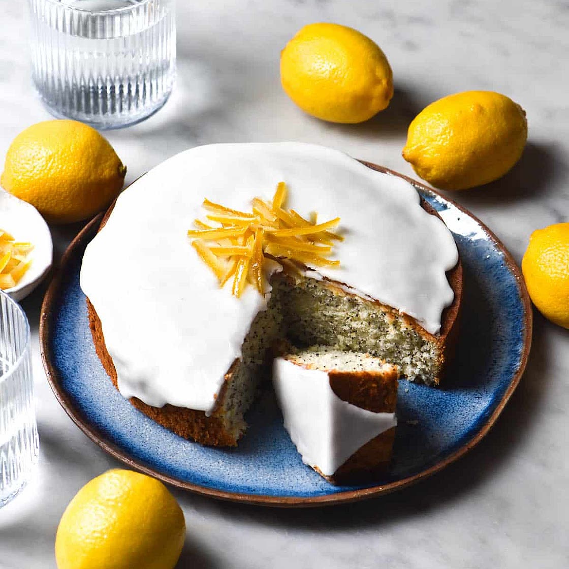 Gluten free lemon poppy seed cake