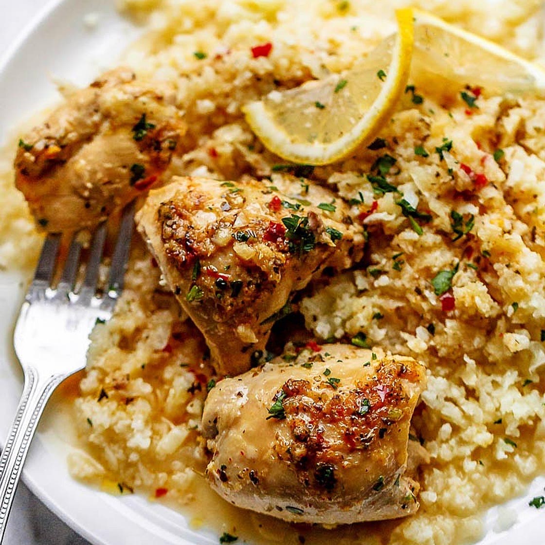 Crock Pot Lemon Garlic Butter Chicken Thighs