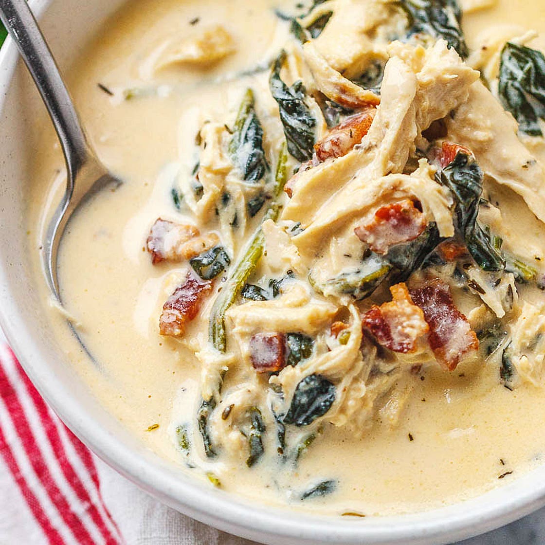 Instant Pot Crack Chicken Spinach Soup