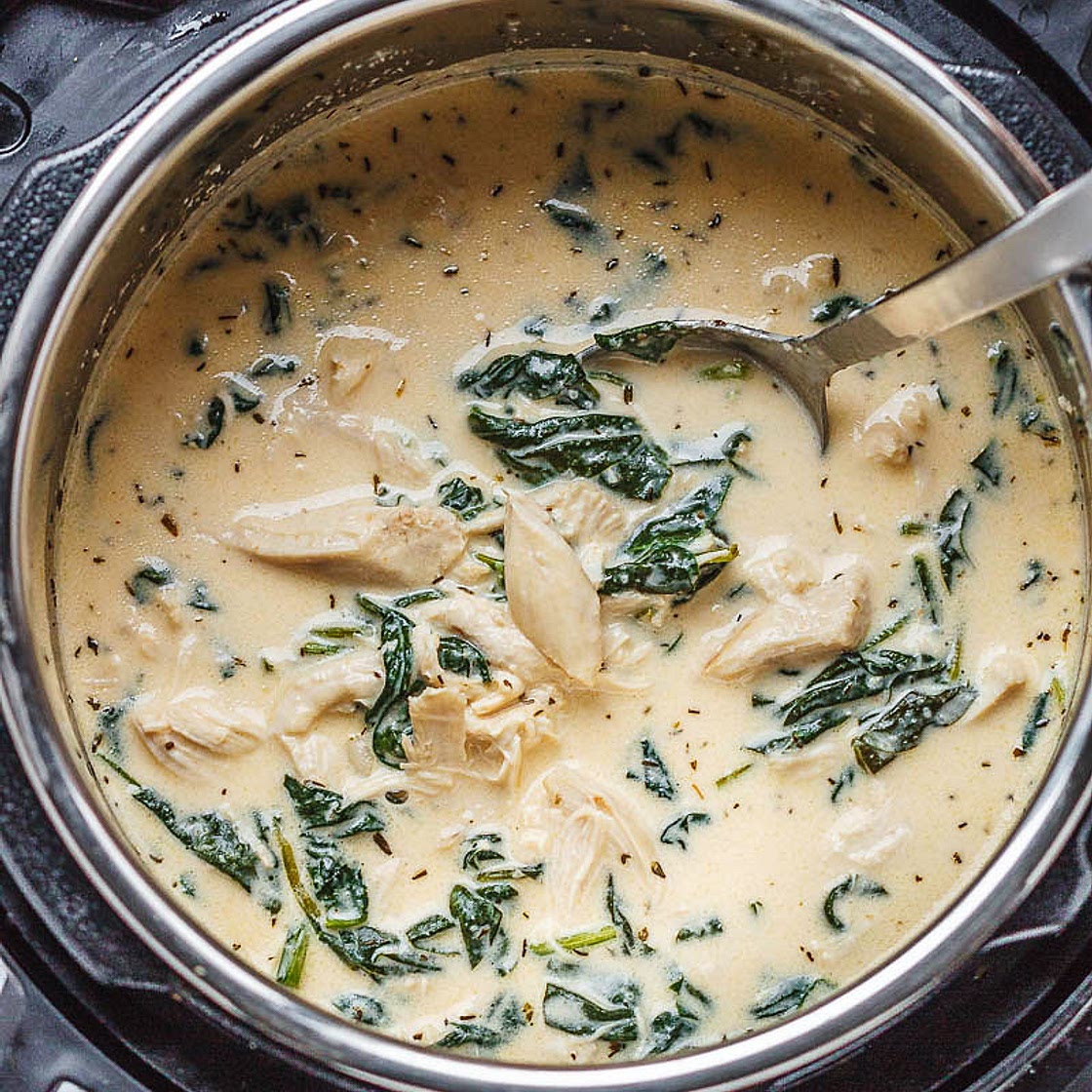 Instant Pot Crack Chicken Spinach Soup