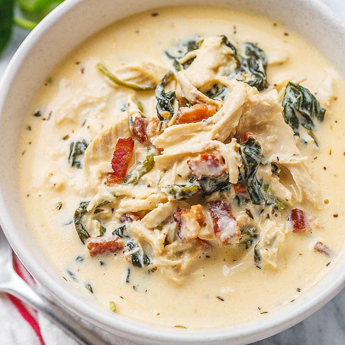 Instant Pot Crack Chicken Spinach Soup