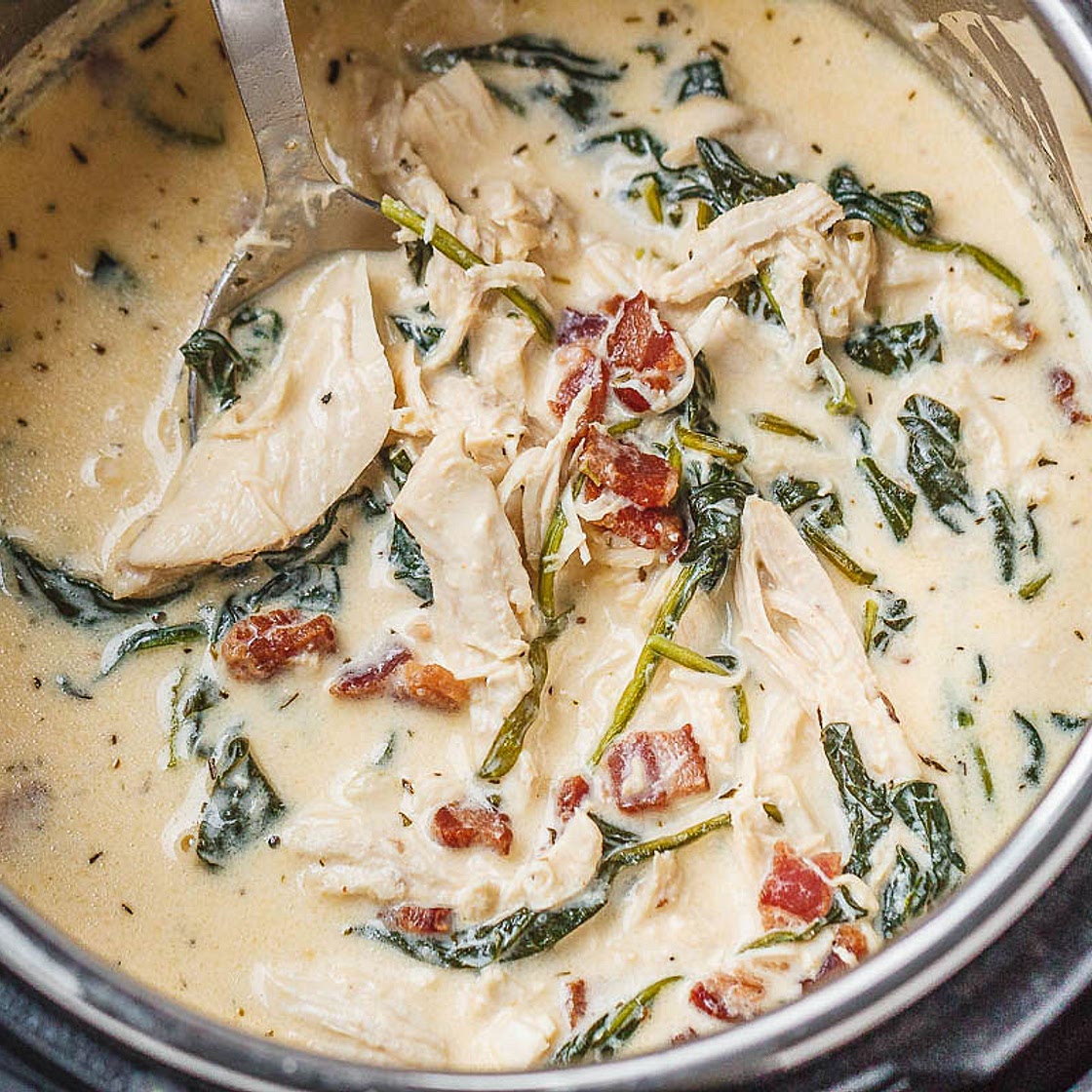 Instant Pot Crack Chicken Spinach Soup