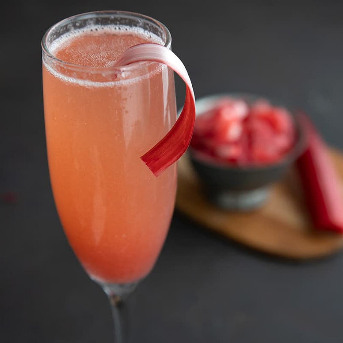 Rhubarb Fizz Cocktail
