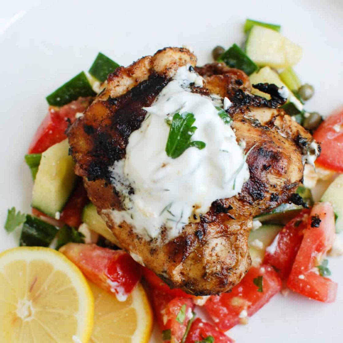 Greek Marinated Chicken with Tzatziki Sauce