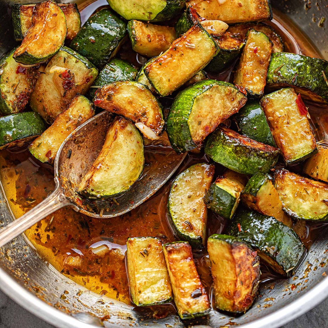 Sautéed Zucchini In Lemon Garlic Butter