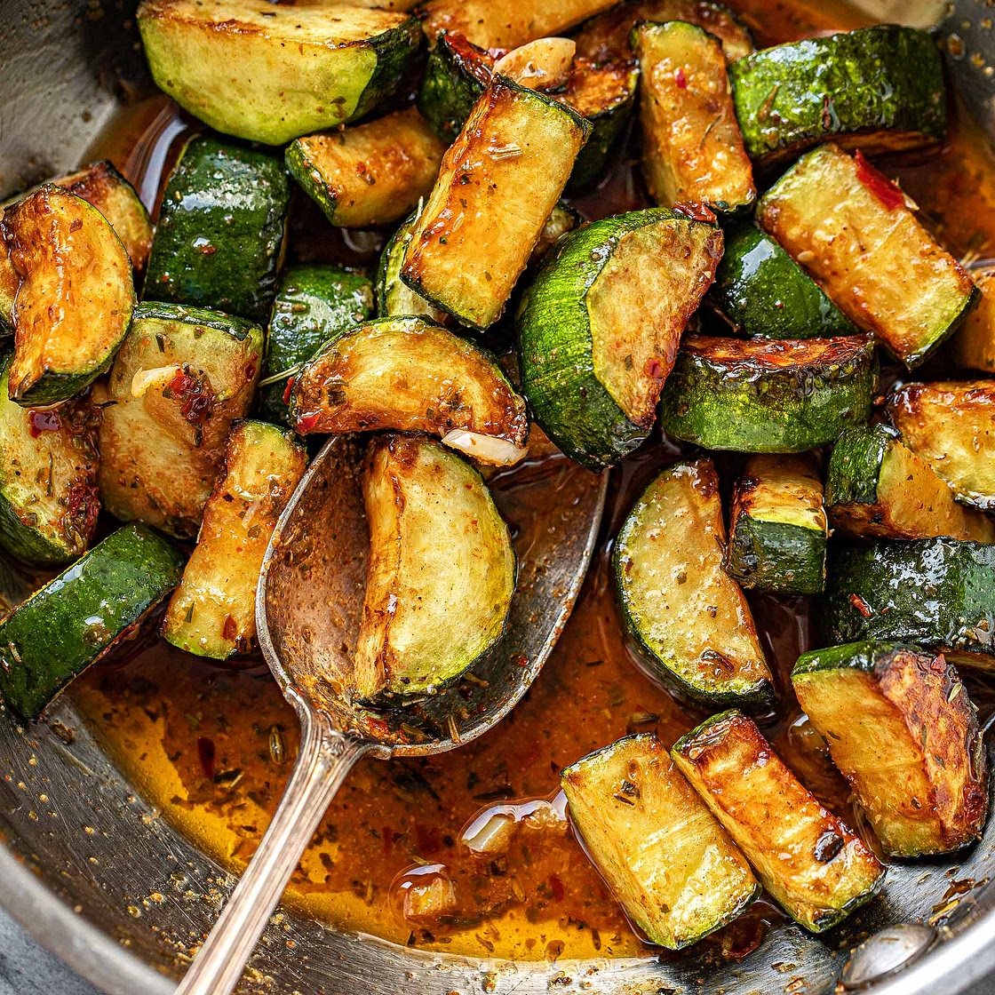 Sautéed Zucchini In Lemon Garlic Butter