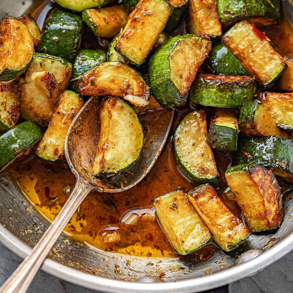 Sautéed Zucchini In Lemon Garlic Butter