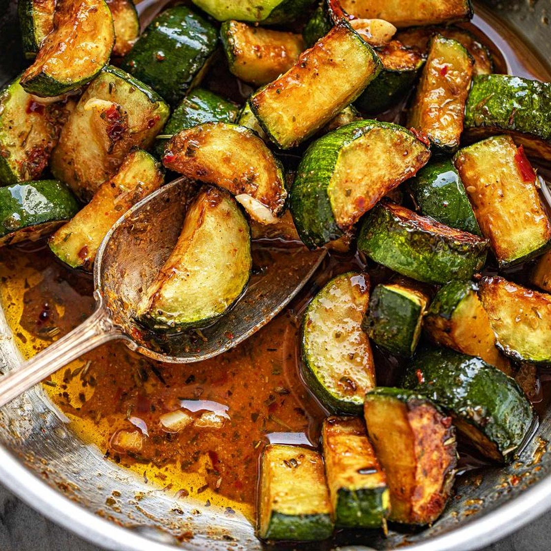 Sautéed Zucchini In Lemon Garlic Butter