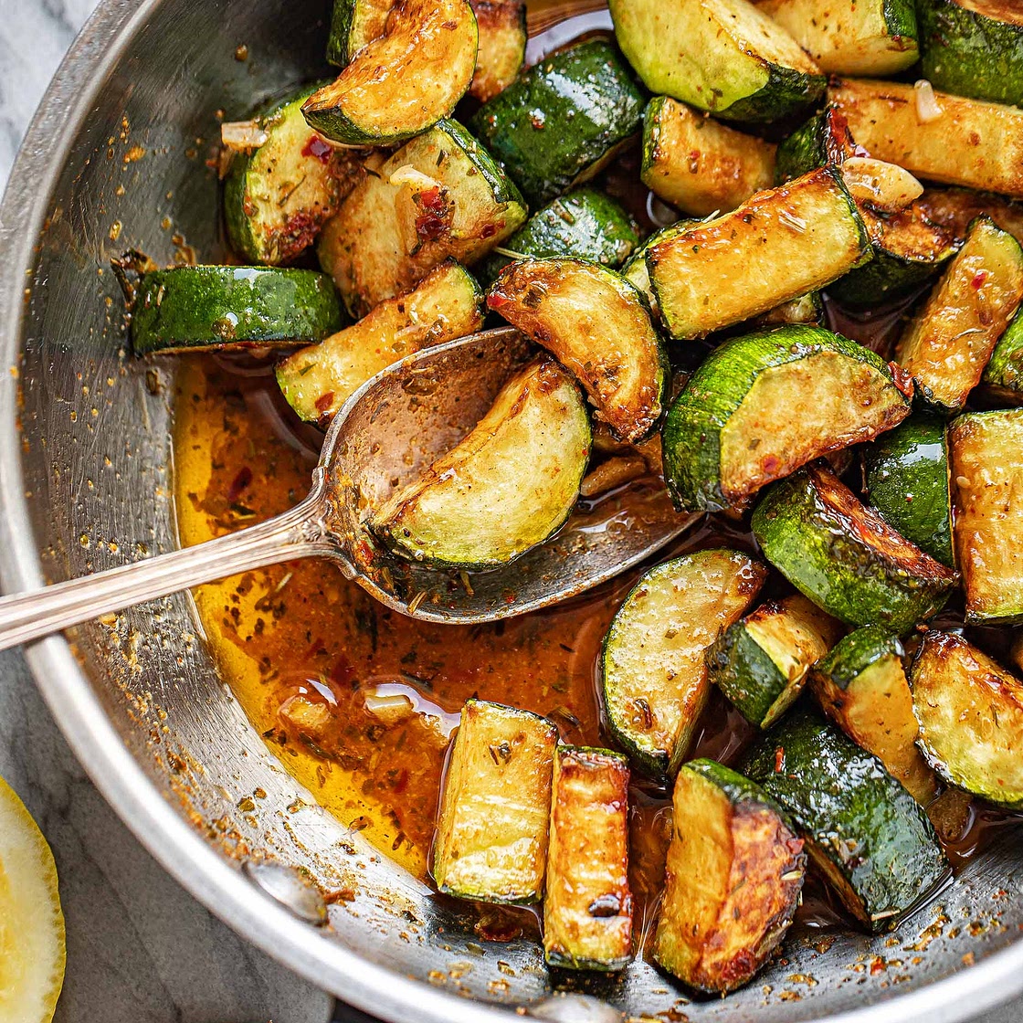 Sautéed Zucchini In Lemon Garlic Butter