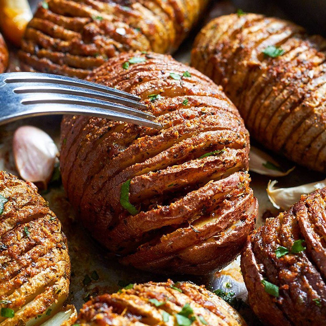 Parmesan Hasselback Roasted Potatoes
