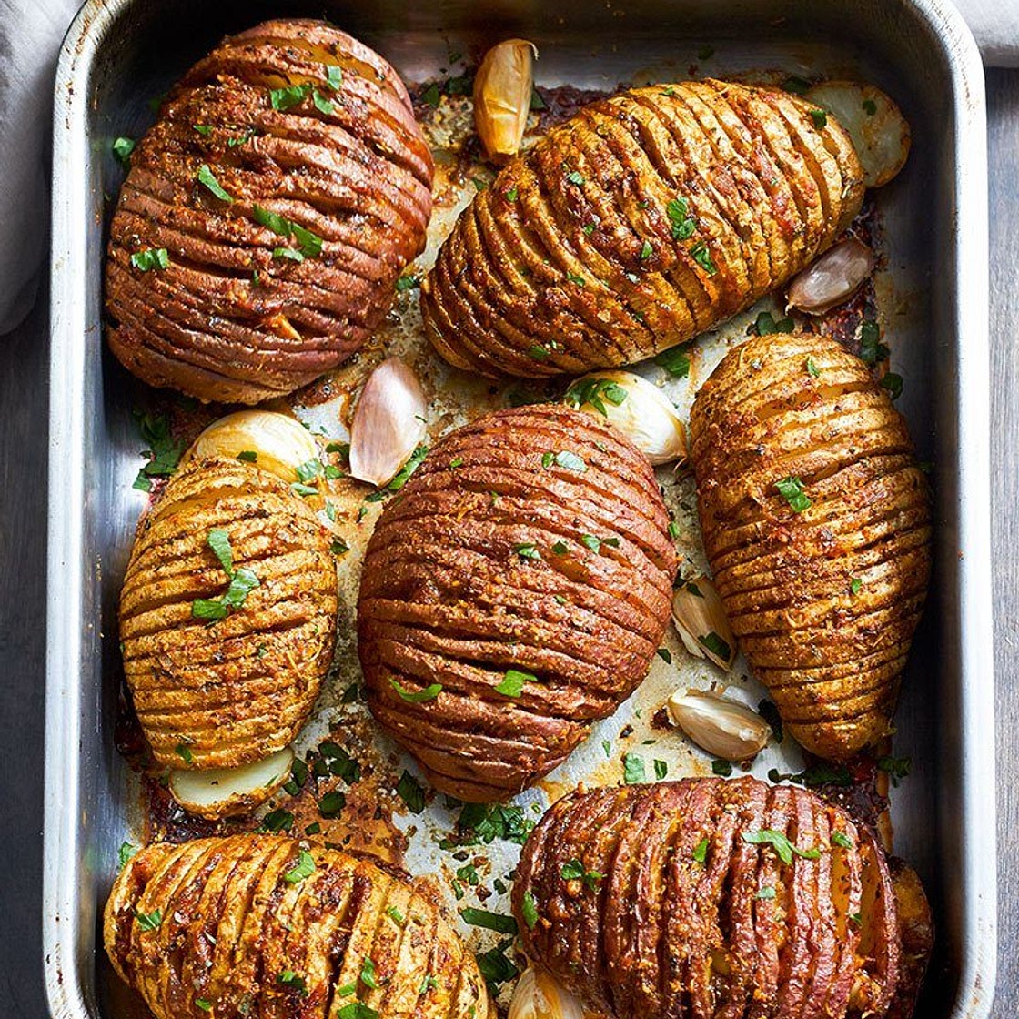 Parmesan Hasselback Roasted Potatoes