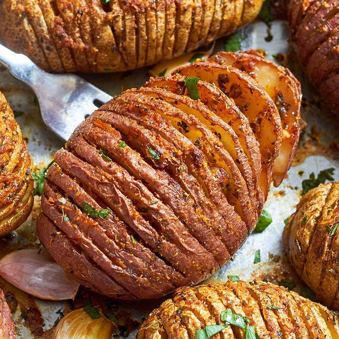 Parmesan Hasselback Roasted Potatoes