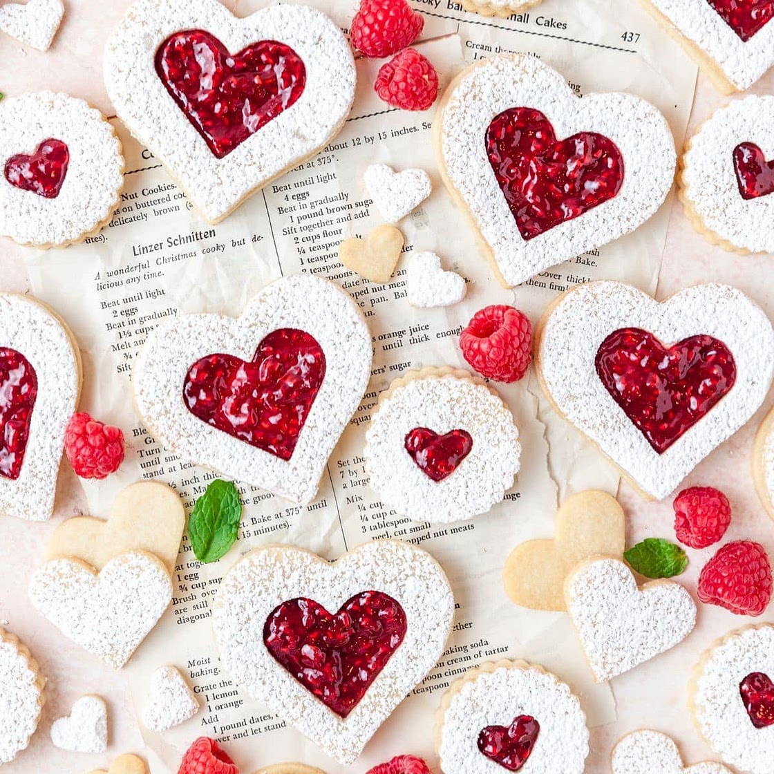 Raspberry Linzer Cookies