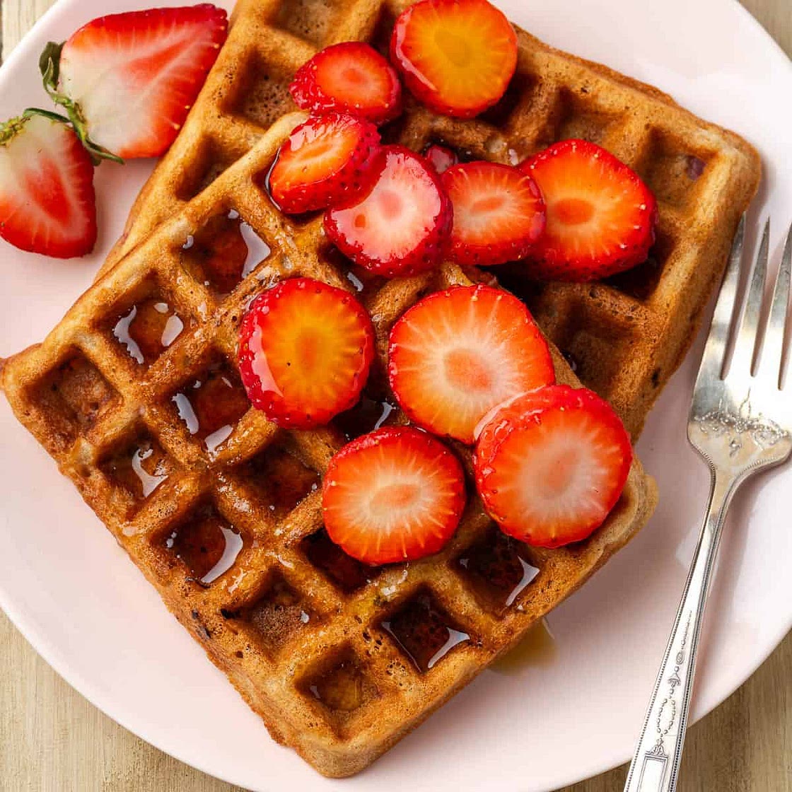 Gluten Free Strawberry Waffles