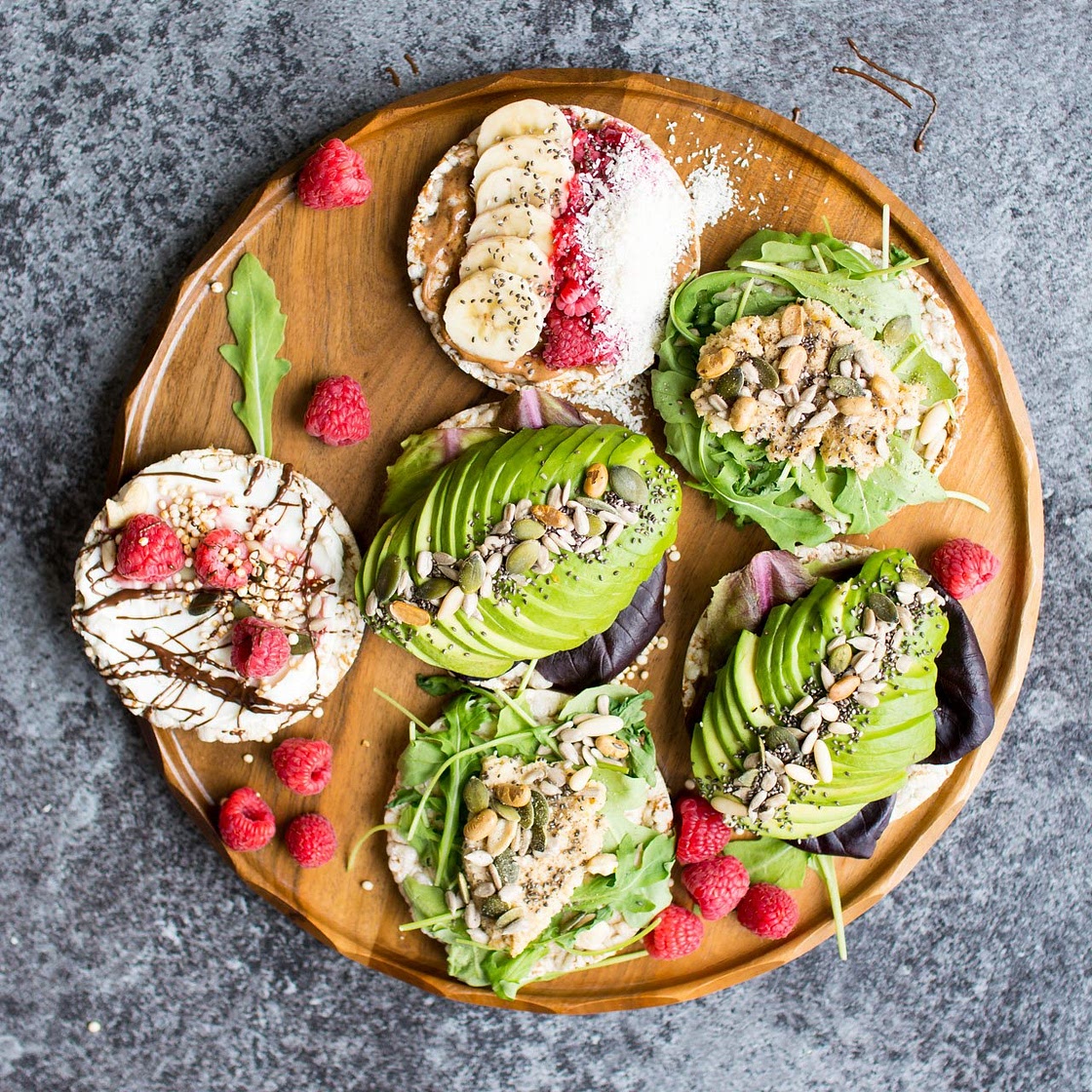 Healthy Rice Cake Snacks (4 Ways)