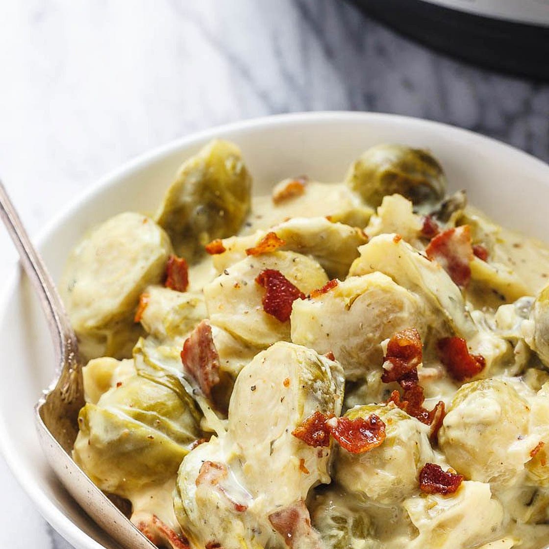 Instant Pot Creamy Brussels Sprouts (2-Minutes )