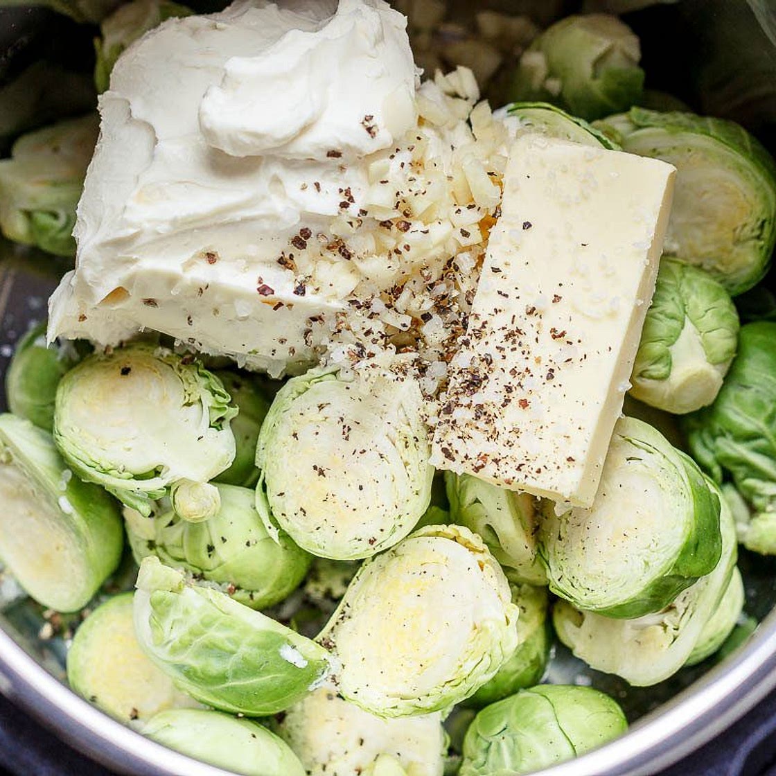 Instant Pot Creamy Brussels Sprouts (2-Minutes )