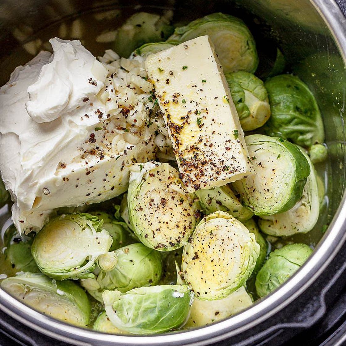 Instant Pot Creamy Brussels Sprouts (2-Minutes )