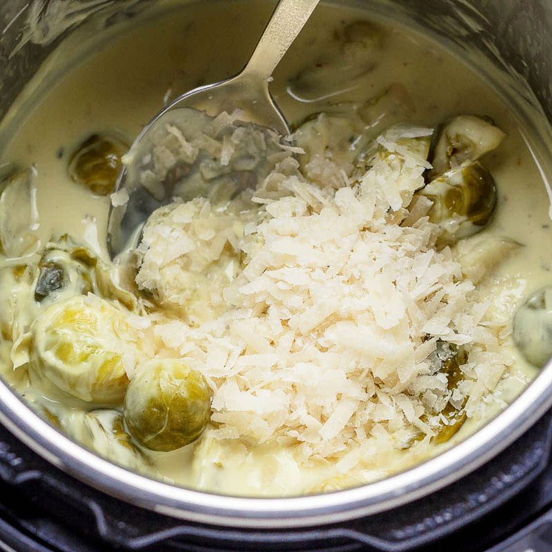Instant Pot Creamy Brussels Sprouts (2-Minutes )
