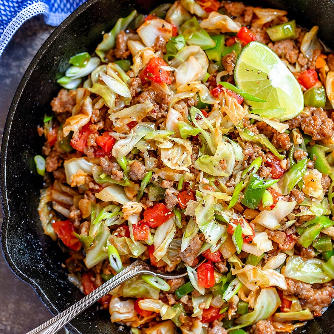 Fried Cabbage with Sausage