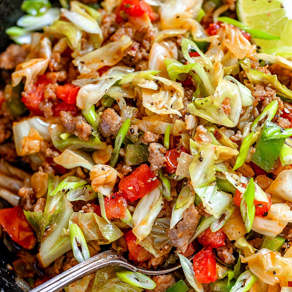 Fried Cabbage with Sausage