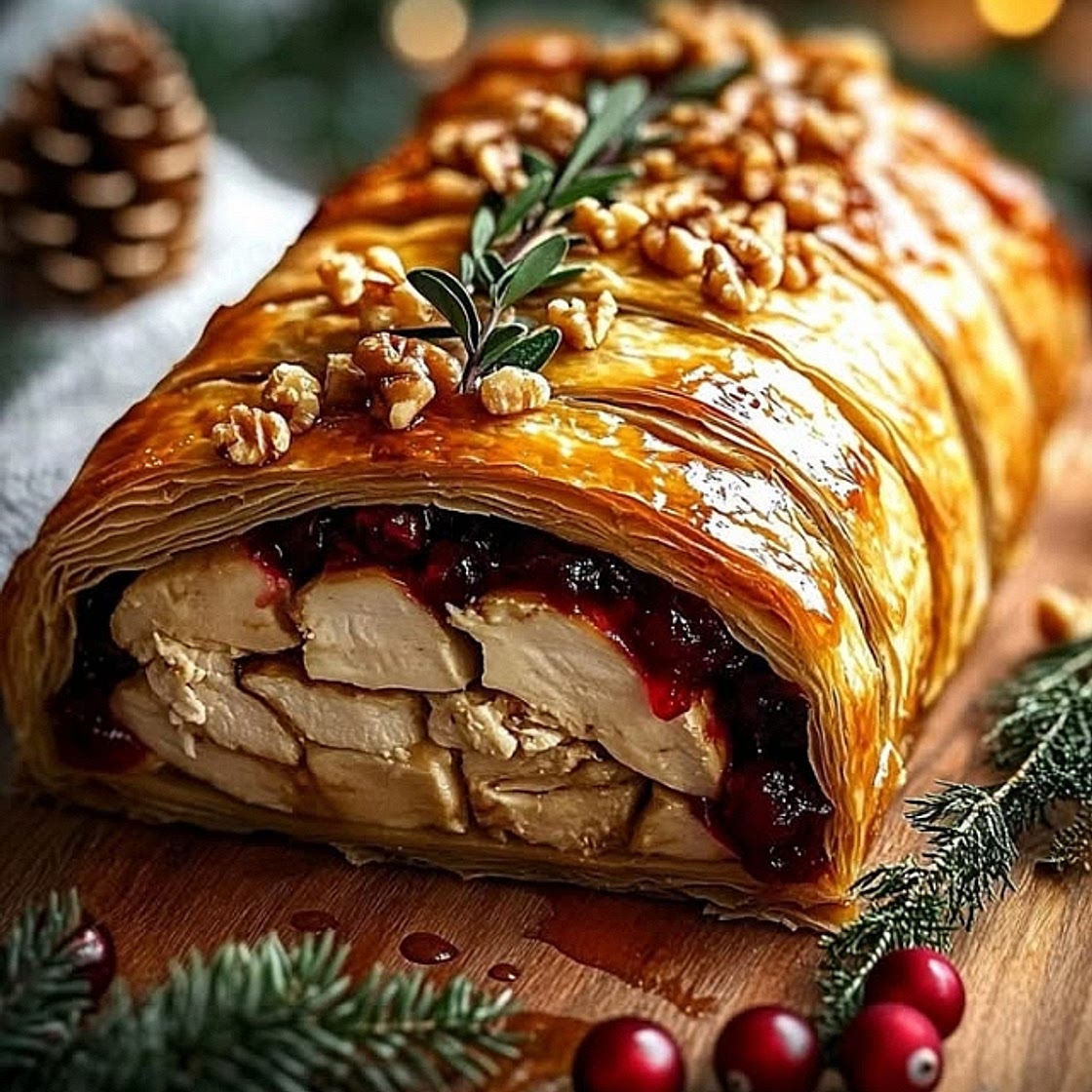 Christmas Chicken  & Brie wellington