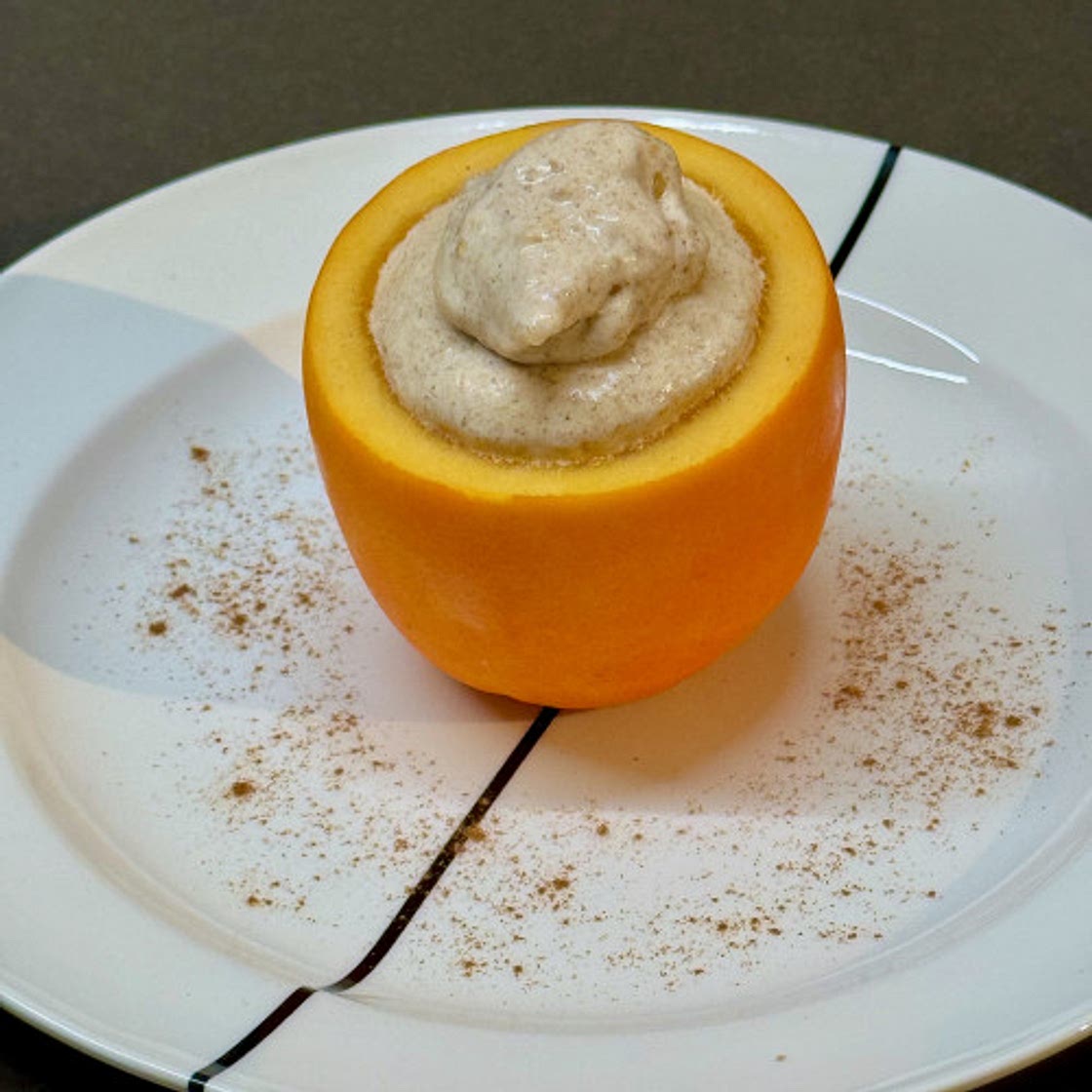 Creamy stuffed persimmon