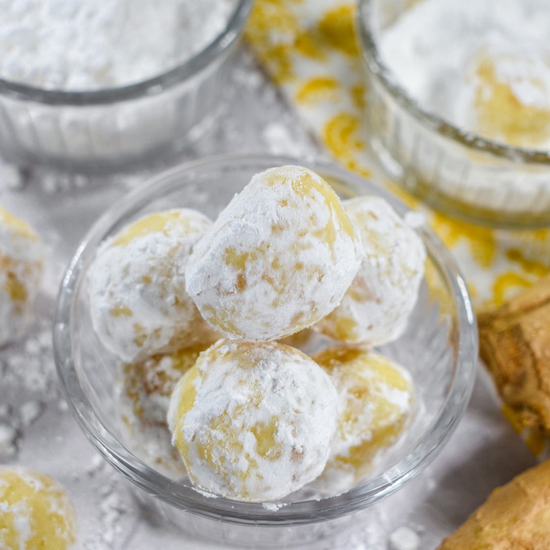 White Chocolate Ginger Truffles