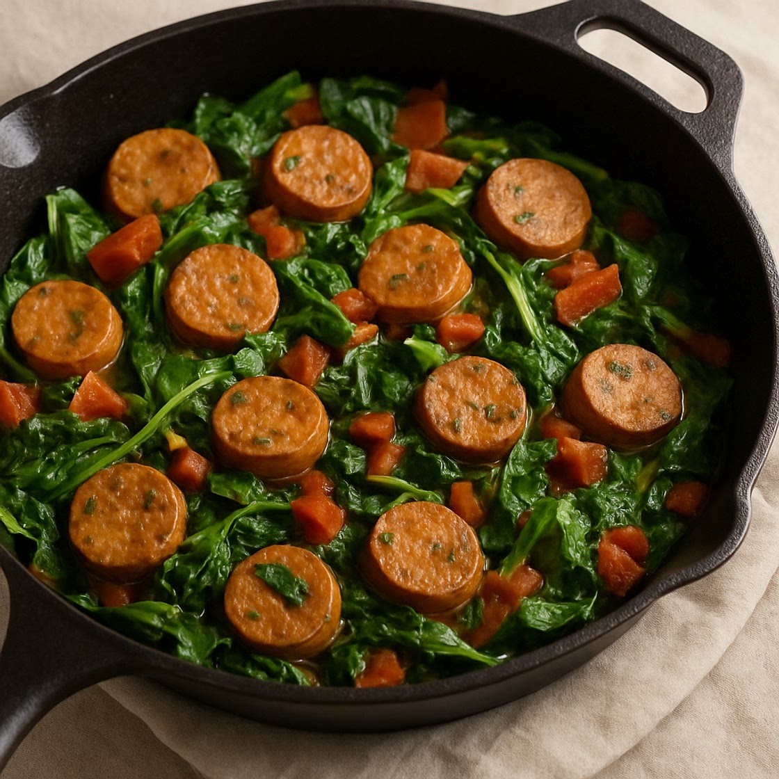 Spinach and Sausage Breakfast Skillet Side