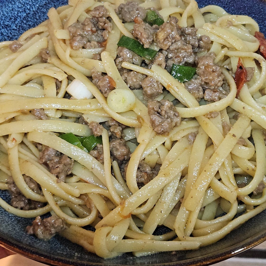 Mongolian Ground Beef Noodles
