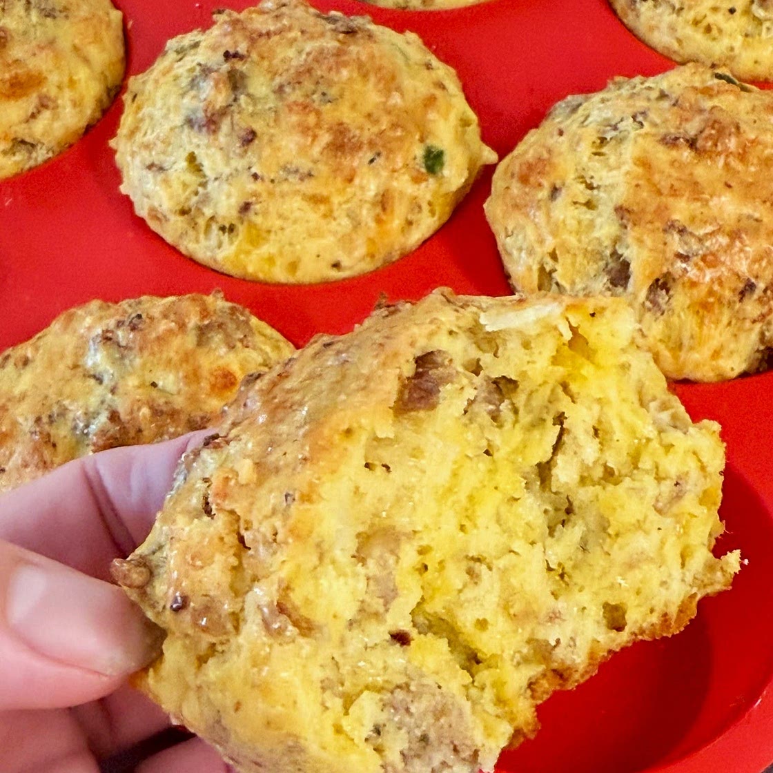 Cheesy Sausage Breakfast Biscuits