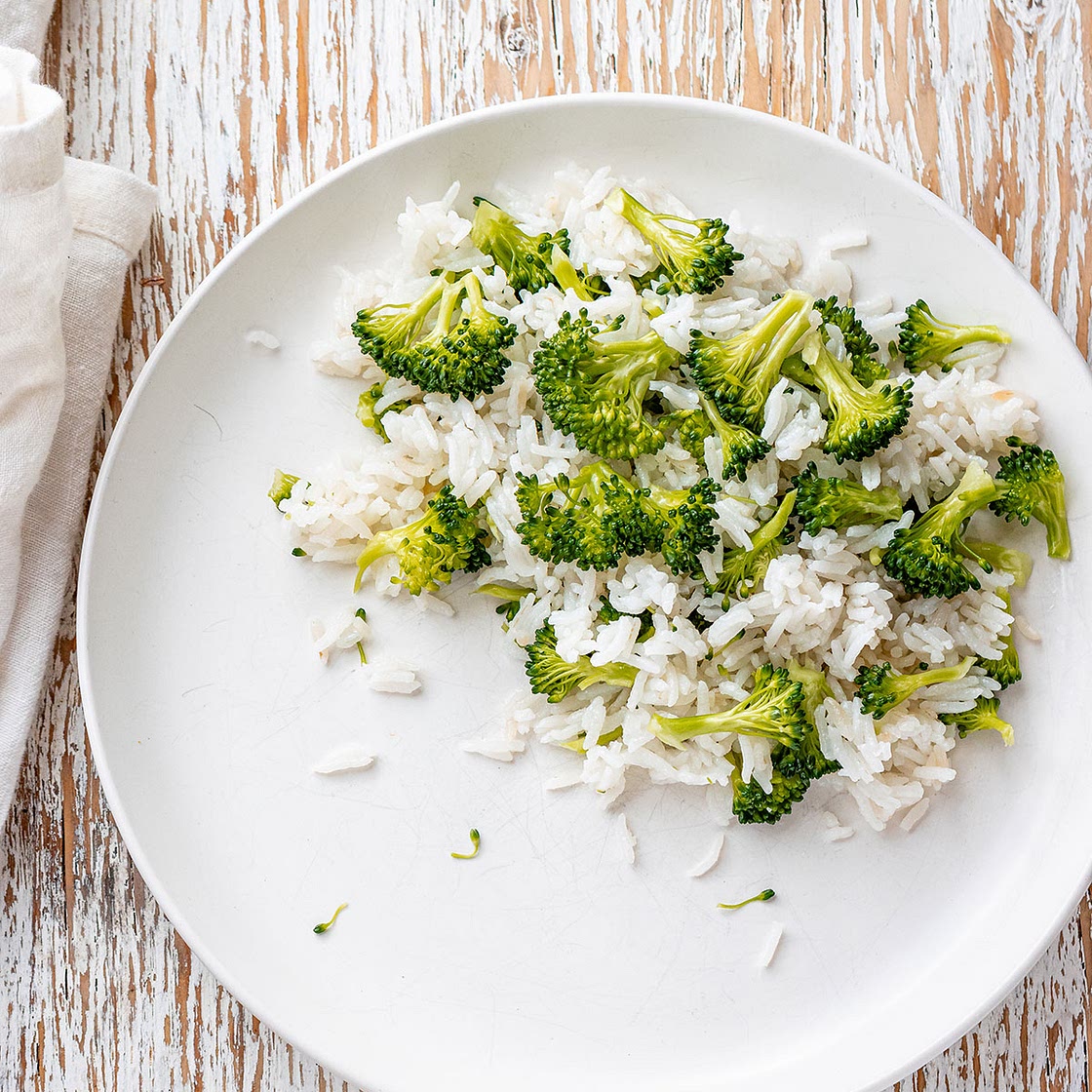 Garlic Butter Shrimp with Broccoli Rice