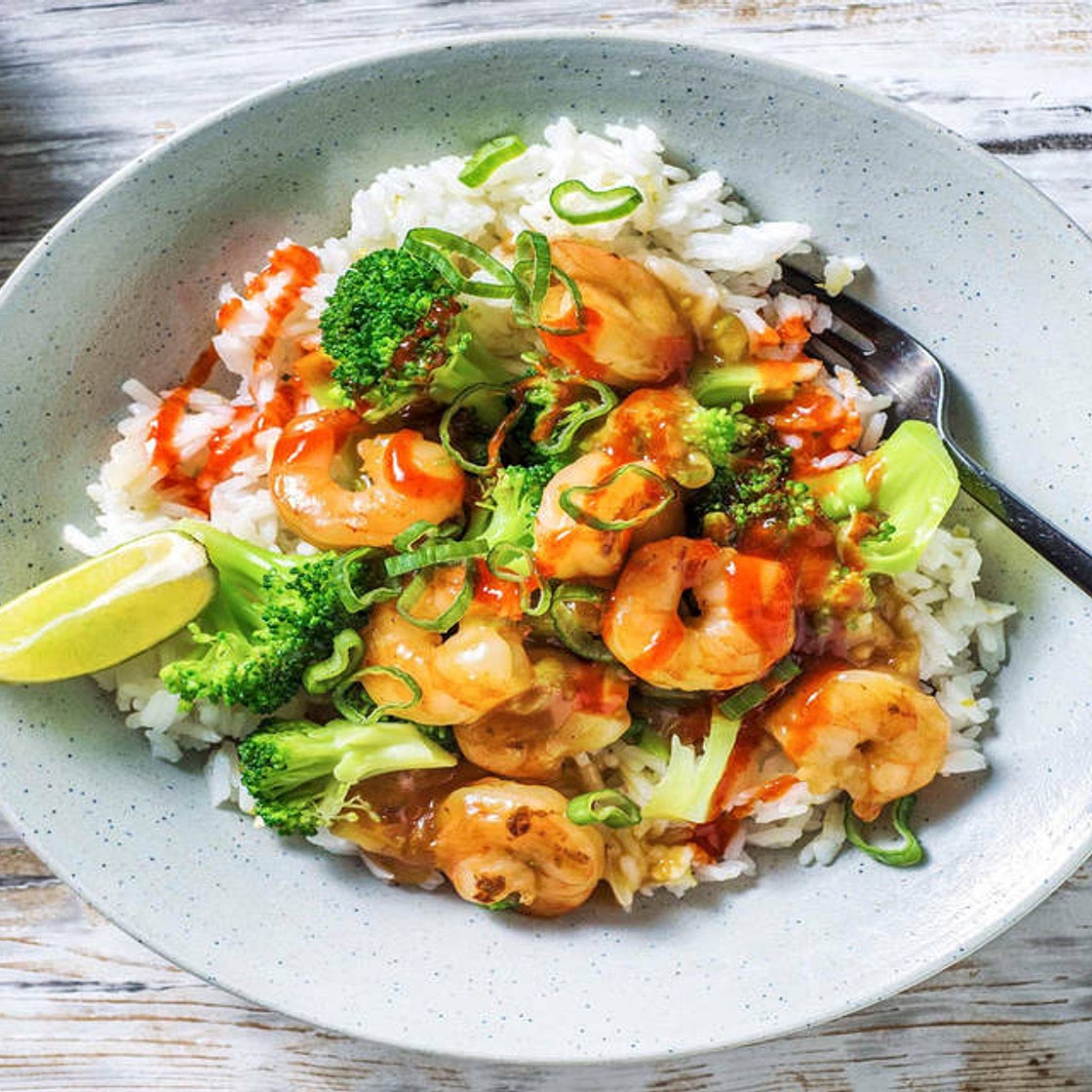 Teriyaki-Garnelen mit Brokkoli mindestens -20% Kalorien im Vergleich zu den anderen Rezepten