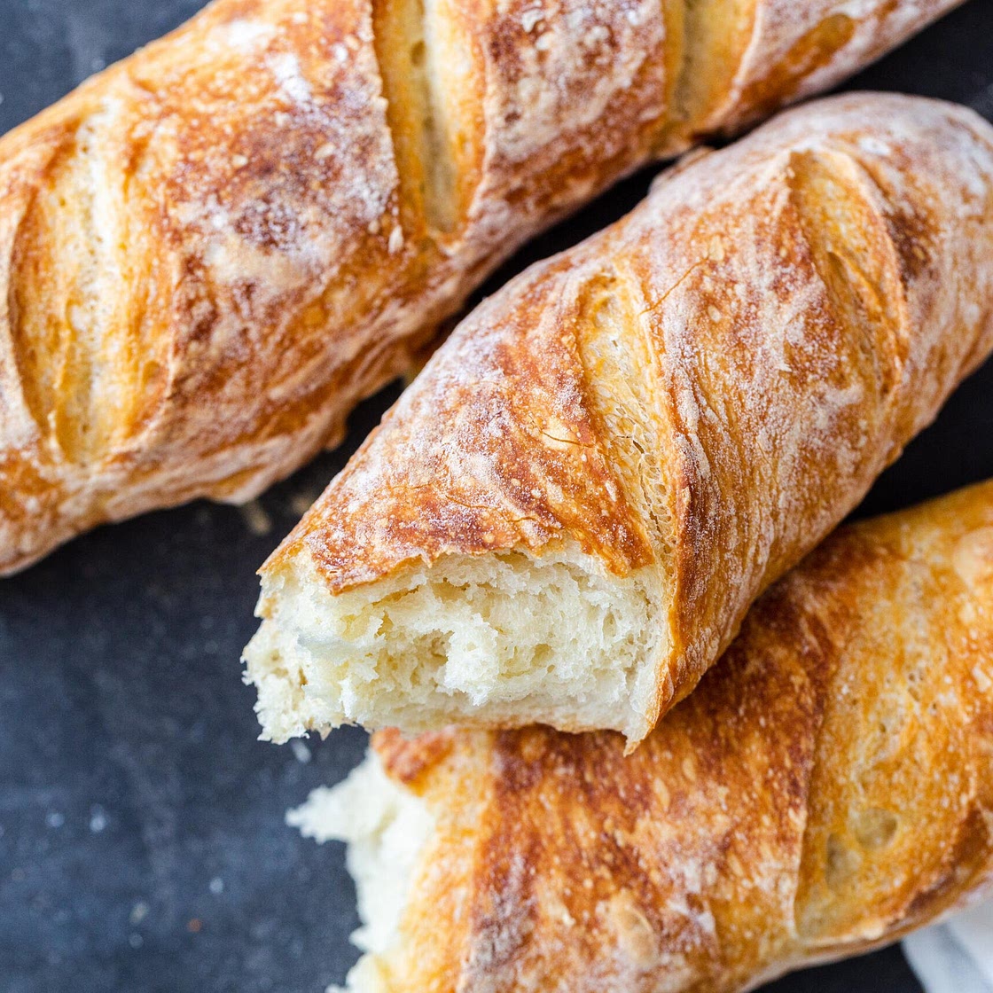 No Knead Bread-Baguette