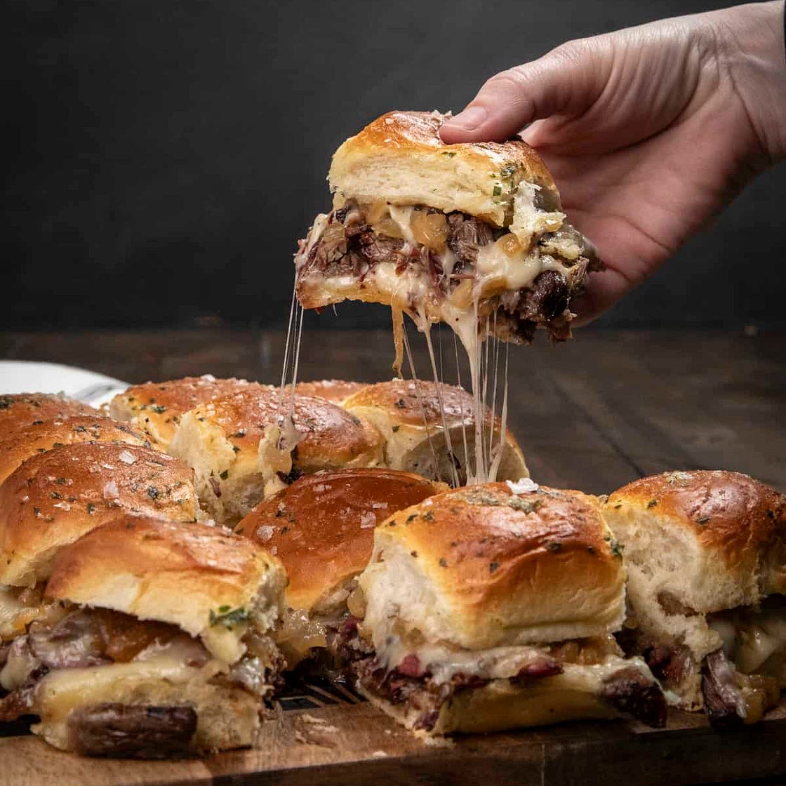 Smoked beef short rib sliders