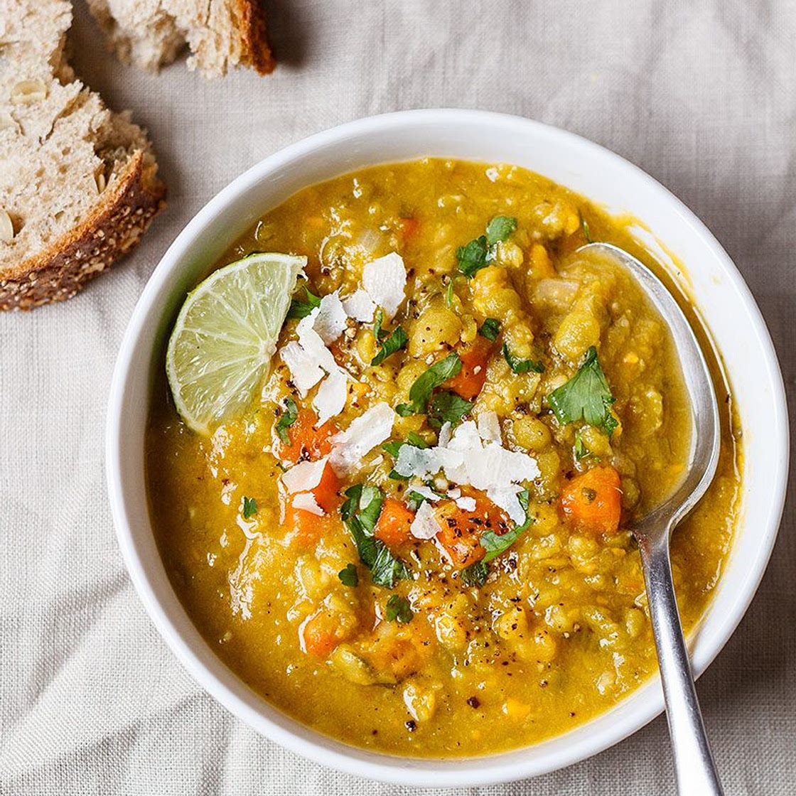 Slow Cooker Sweet Potato Split Pea Soup